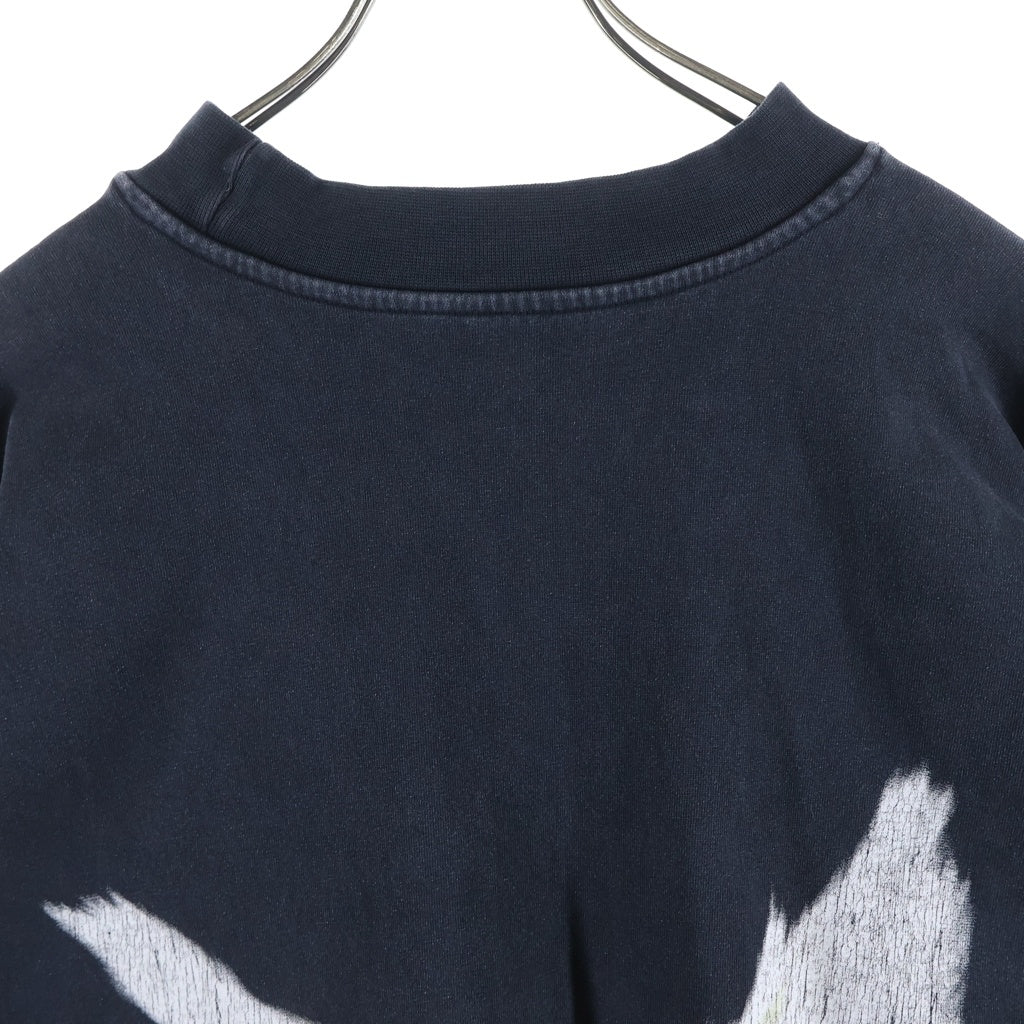Yeezy Gap Engineered by Balenciaga(イージー ギャップ エンジニアードバイ バレンシアガ) Dove No Seam Tee ダヴノーシームティー モックネックロゴプリントクルーネック半袖Tシャツ ブラック