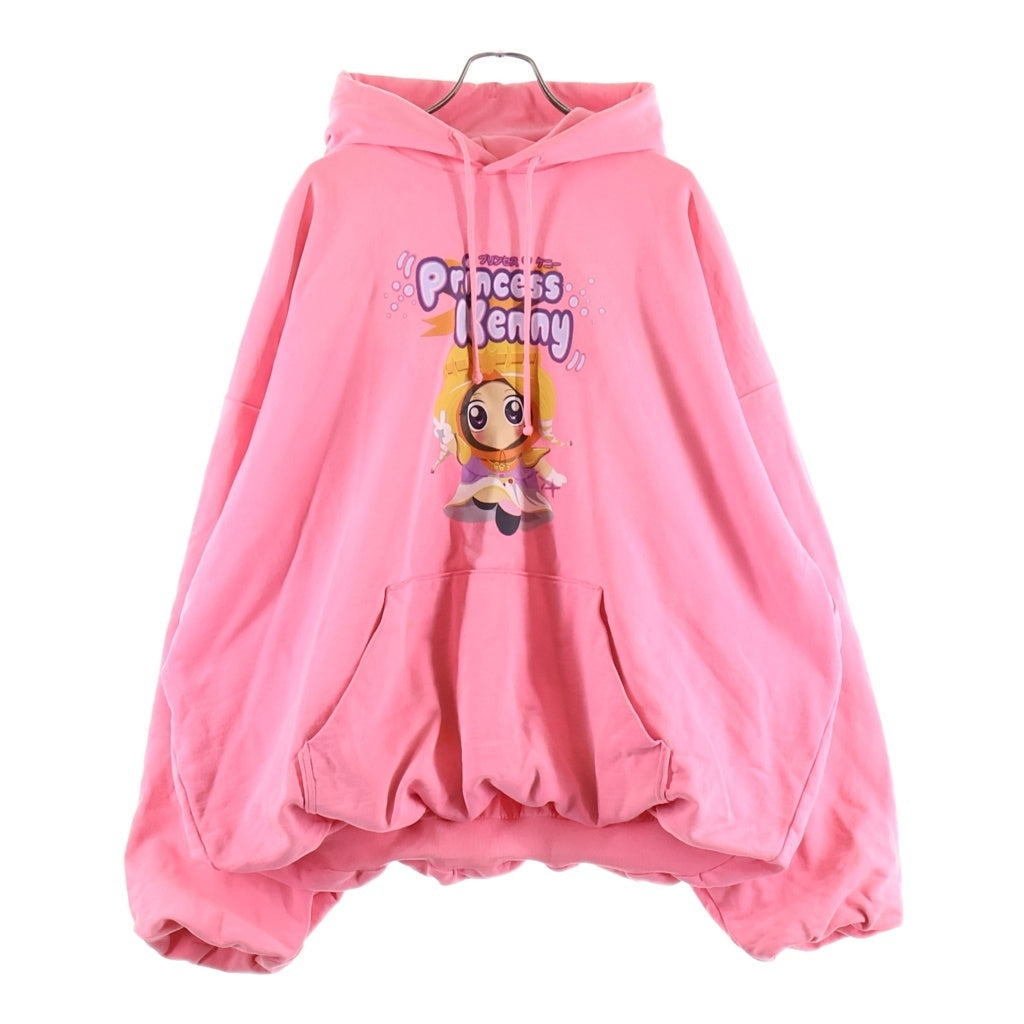VETEMENTS(ヴェトモン) × SOUTH PARK PRINCESS KENNY CROPPED BOXY HOODIE ×サウスパーク プリンセスケニークロップドボクシーフーディー キャラプリントオーバーサイズスウェットパーカー ピンク