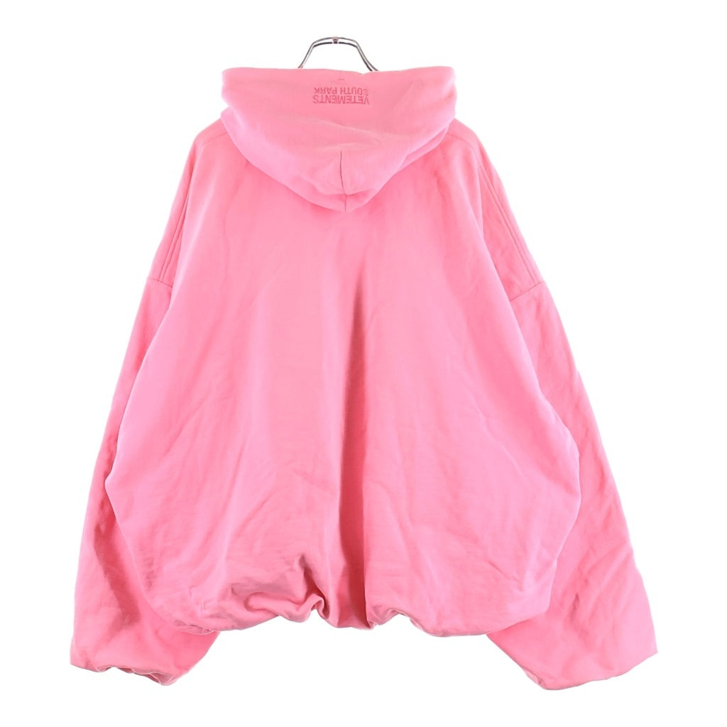 VETEMENTS(ヴェトモン) × SOUTH PARK PRINCESS KENNY CROPPED BOXY HOODIE ×サウスパーク プリンセスケニークロップドボクシーフーディー キャラプリントオーバーサイズスウェットパーカー ピンク