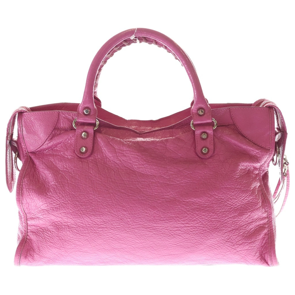 BALENCIAGA(バレンシアガ) Classic City クラシックシティ アリーナラム レザー2Wayバッグ 505550 ピンク レディース