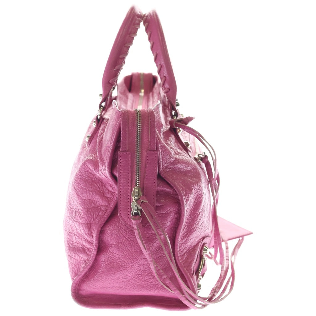 BALENCIAGA(バレンシアガ) Classic City クラシックシティ アリーナラム レザー2Wayバッグ 505550 ピンク レディース