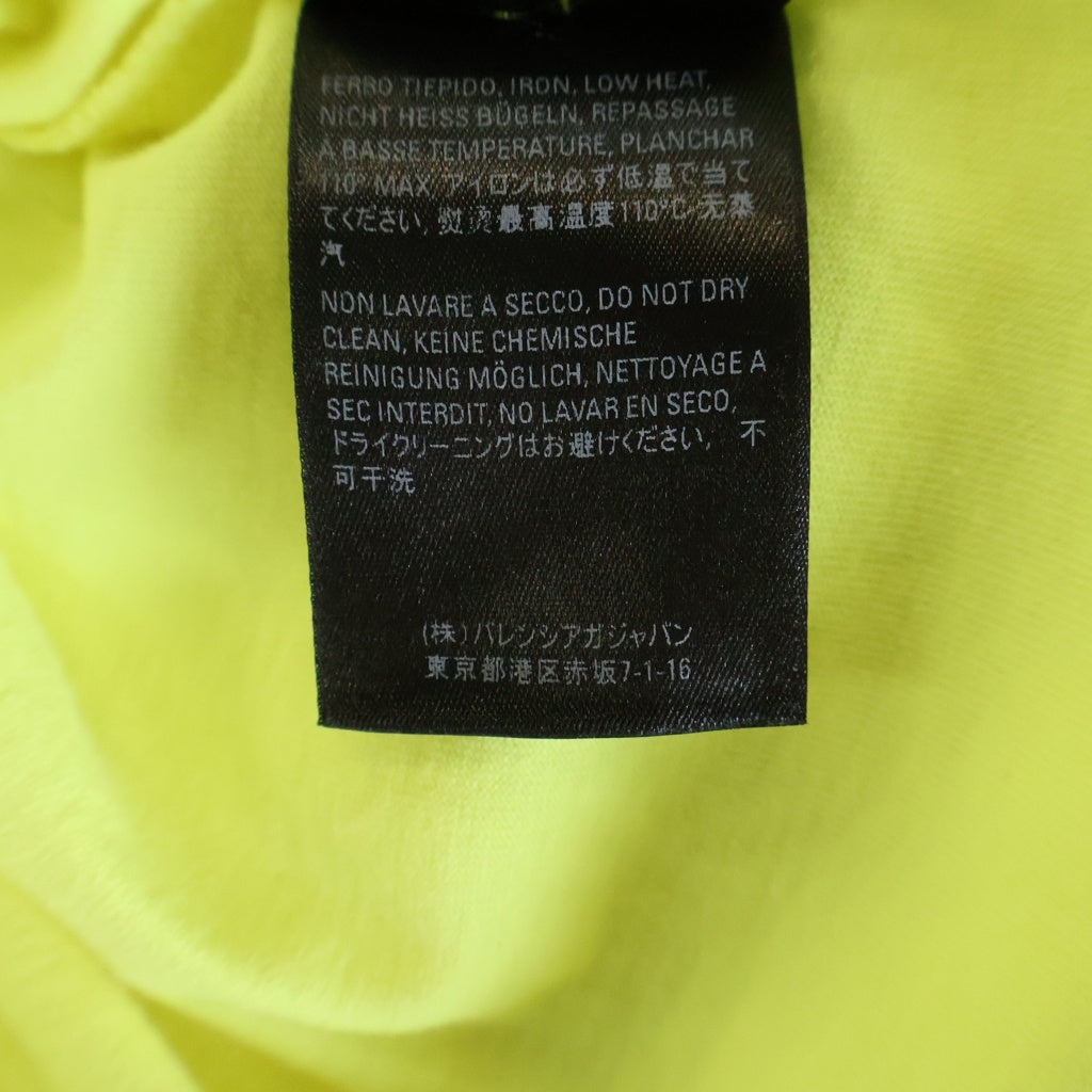 BALENCIAGA(バレンシアガ) 19AW Back Logo Embroidery T-Shirts バックロゴエンブロイダリーTシャツ ロゴ刺繍クルーネック半袖Tシャツ583256 TFV74 イエロー