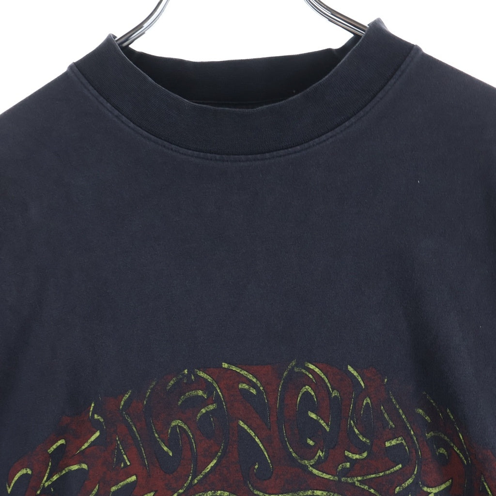 BALENCIAGA(バレンシアガ) 23AW Off Shore Oversized T-shirt ヴィンテージ加工 オーバーサイズド 半袖Tシャツ カットソー 739028 TPVM8 チャコールグレー