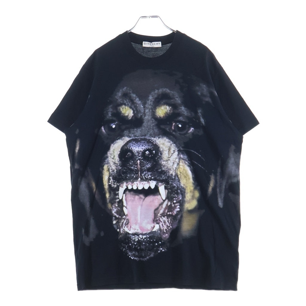 GIVENCHY(ジバンシィ) 18SS Rottweiler T-Shirt ロットワイラー ドッグプリント半袖Tシャツ BM705L3Y1P ブラック