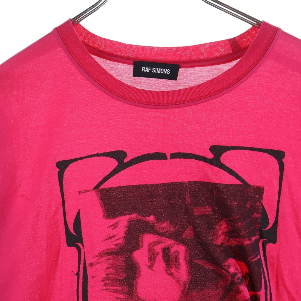 RAF SIMONS(ラフシモンズ) OPEN SIDE T-SHIRT オープンサイド 半袖Tシャツ カットソー 19010-00033 ピンク