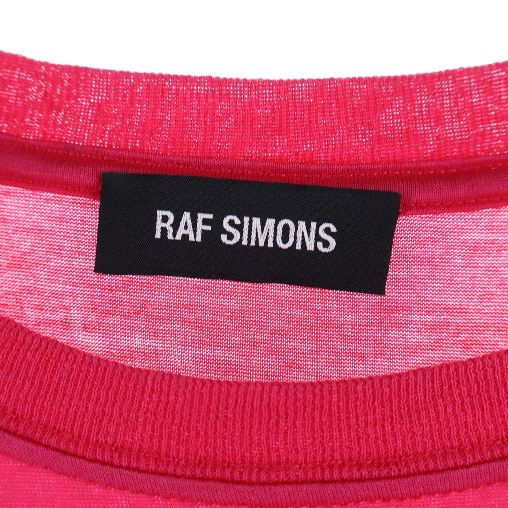 RAF SIMONS(ラフシモンズ) OPEN SIDE T-SHIRT オープンサイド 半袖Tシャツ カットソー 19010-00033 ピンク