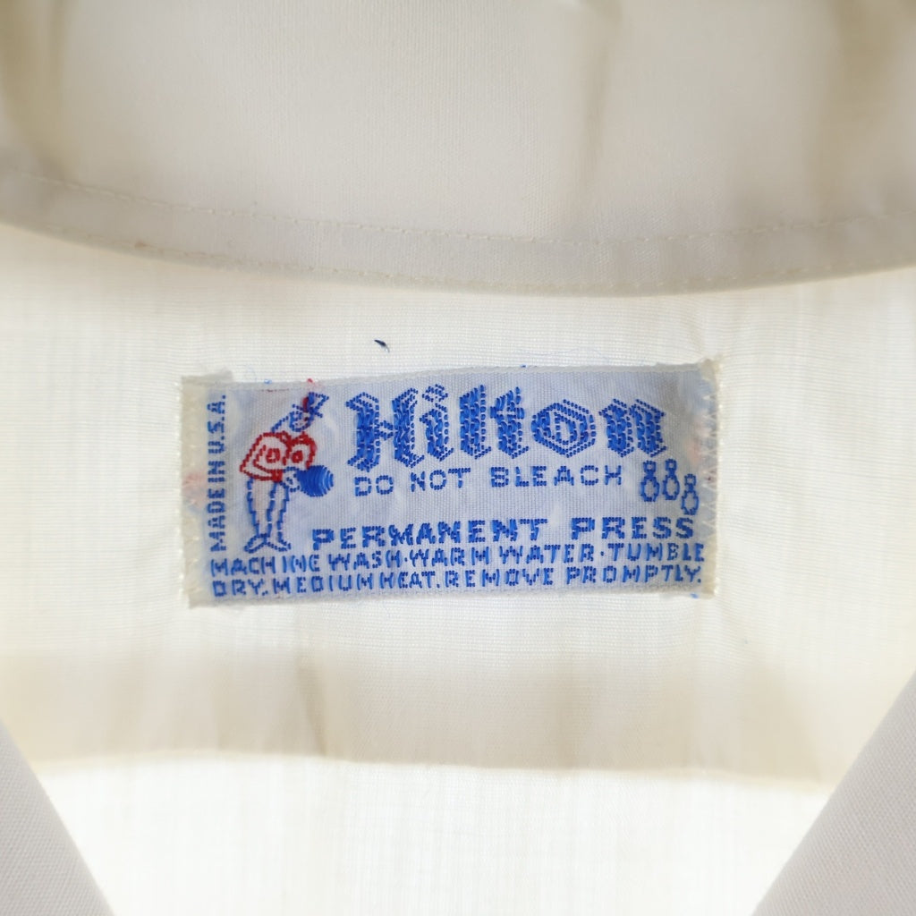 VINTAGE(ヴィンテージ) 70S Vintage Hilton ヴィンテージ 半袖ボーリングシャツ ホワイト