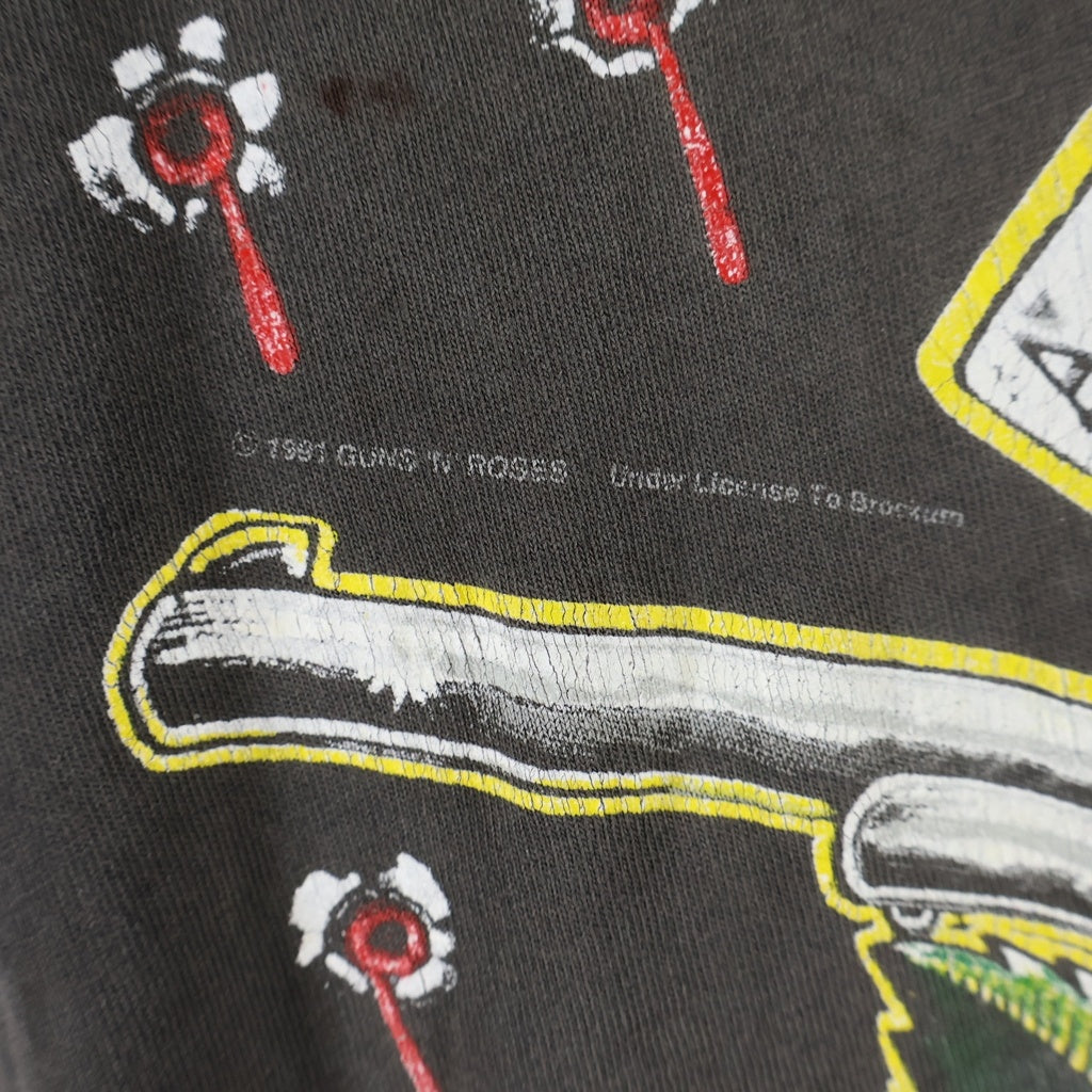 VINTAGE(ヴィンテージ) 90S Vintage Guns N Roses ヴィンテージ グラフィックデザイン プリント半袖 Tシャツ カットソー ブラック