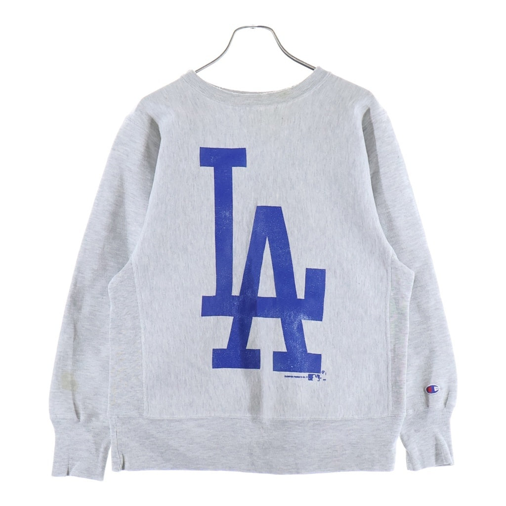 CHAMPION(チャンピオン) 90S Vintage REVERSE WEAVE LA リバースウィーブ ヴィンテージ ロサンゼルス プリント スウェット クルーネック グレー