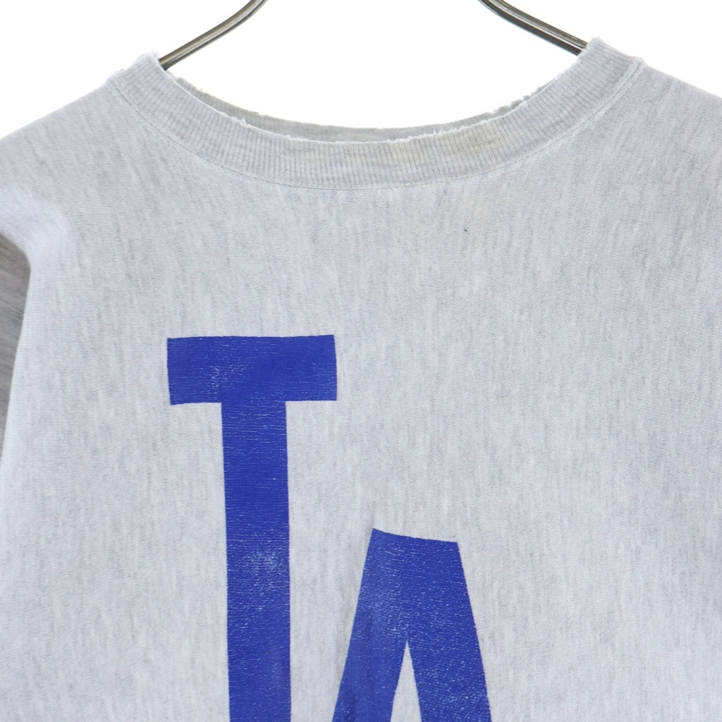 CHAMPION(チャンピオン) 90S Vintage REVERSE WEAVE LA リバースウィーブ ヴィンテージ ロサンゼルス プリント スウェット クルーネック グレー