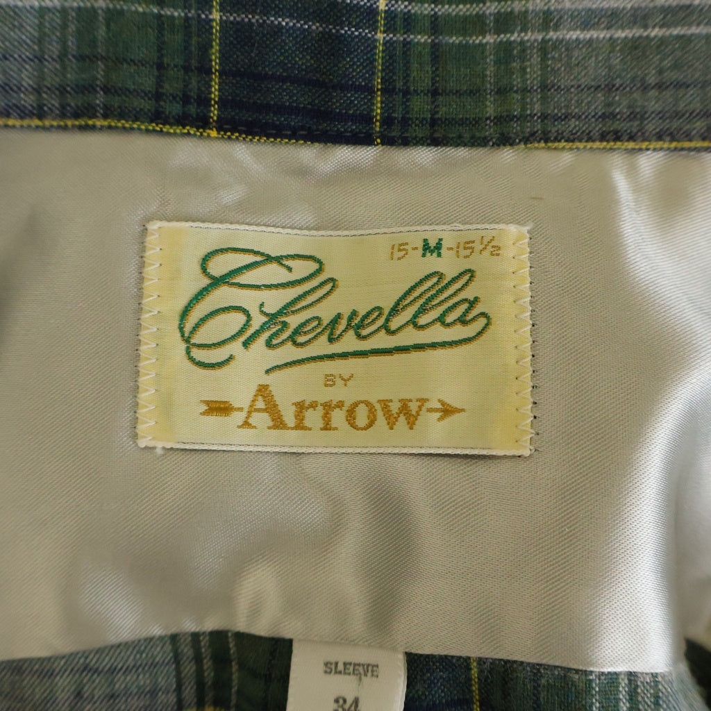 VINTAGE(ヴィンテージ) 60S Vintage CHEVELLA ARROW ヴィンテージ フロントポケット 長袖シャツ グリーン