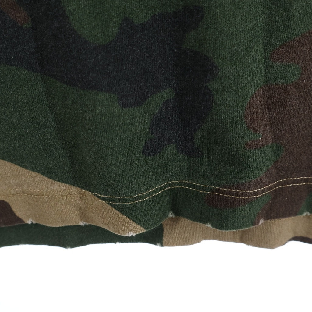OFF-WHITE(オフホワイト) Camouflage Cotton T-shirts カモフラージュコットンTシャツ ロゴ刺繍クルーネック半袖Tシャツ OMAA027E18185021 カモ
