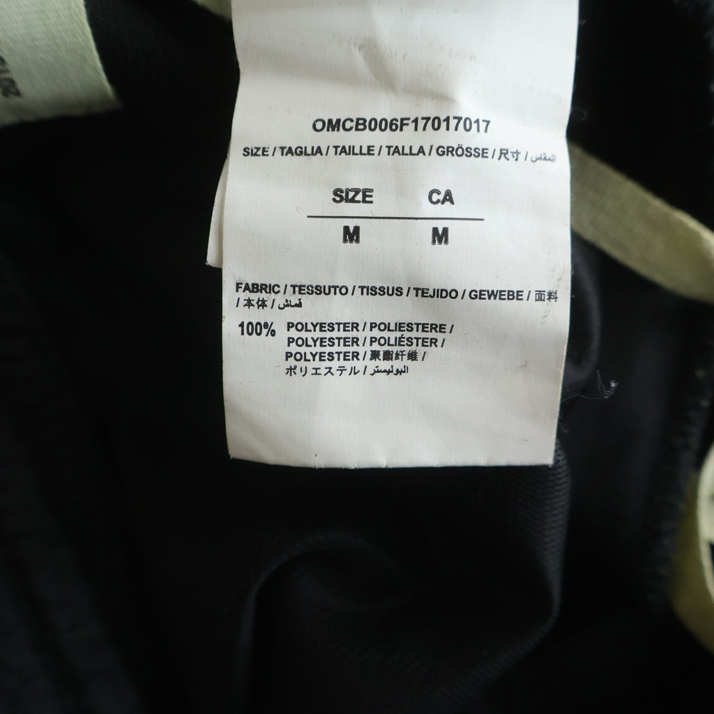 OFF-WHITE(オフホワイト) Diagonal Brushed Mesh Shorts ダイアゴナルブラッシュドメッシュショーツ ロゴプリントドローストリングハーフパンツ OMCB006F17017017 ブラック