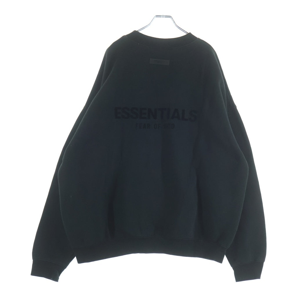 FEAR OF GOD ESSENTIALS(フィアオブゴッド エッセンシャルズ) Felt Logo Sweatshirts フェルトロゴスウェットシャツ クルーネックスウェットトレーナー ウォッシュブラック