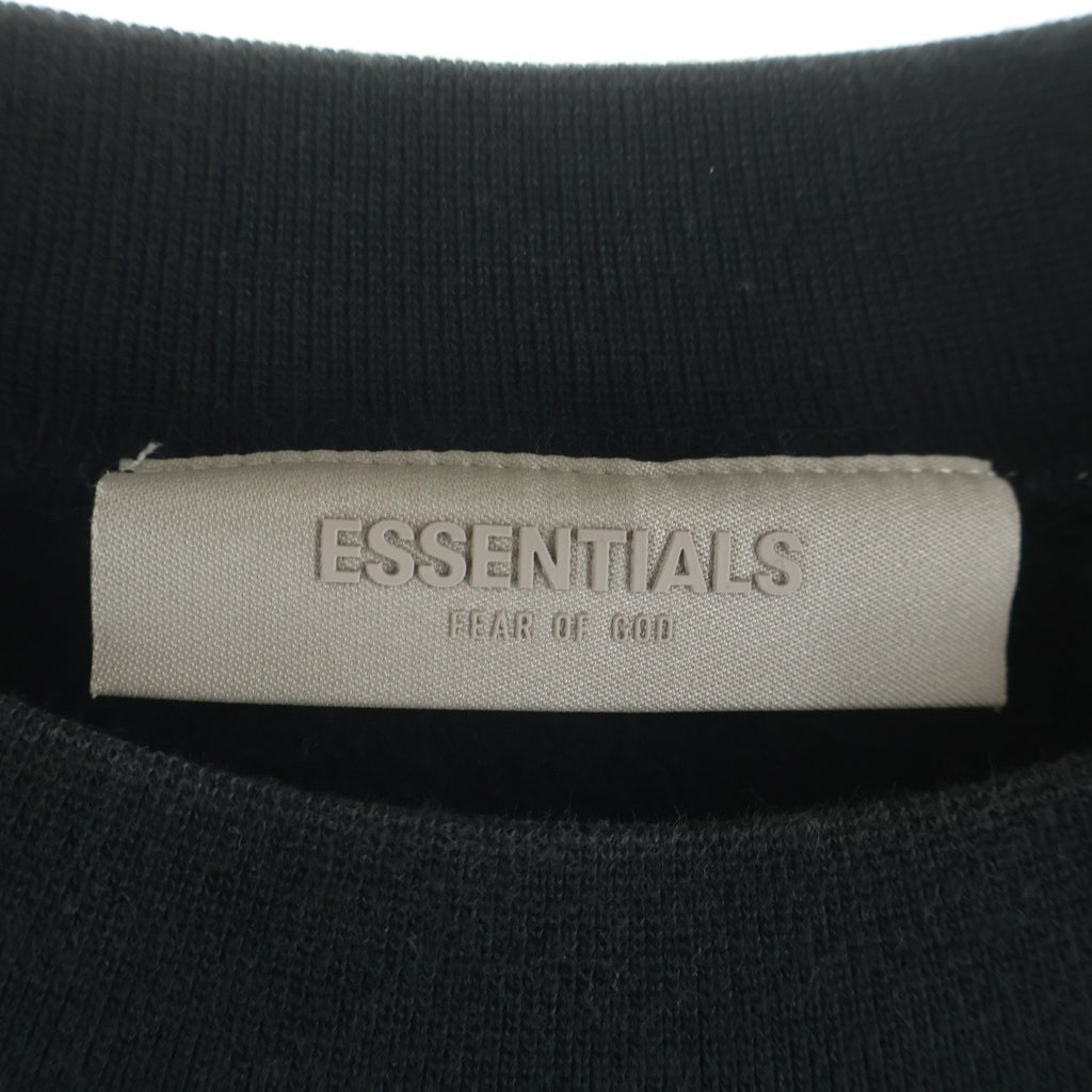 FEAR OF GOD ESSENTIALS(フィアオブゴッド エッセンシャルズ) Felt Logo Sweatshirts フェルトロゴスウェットシャツ クルーネックスウェットトレーナー ウォッシュブラック