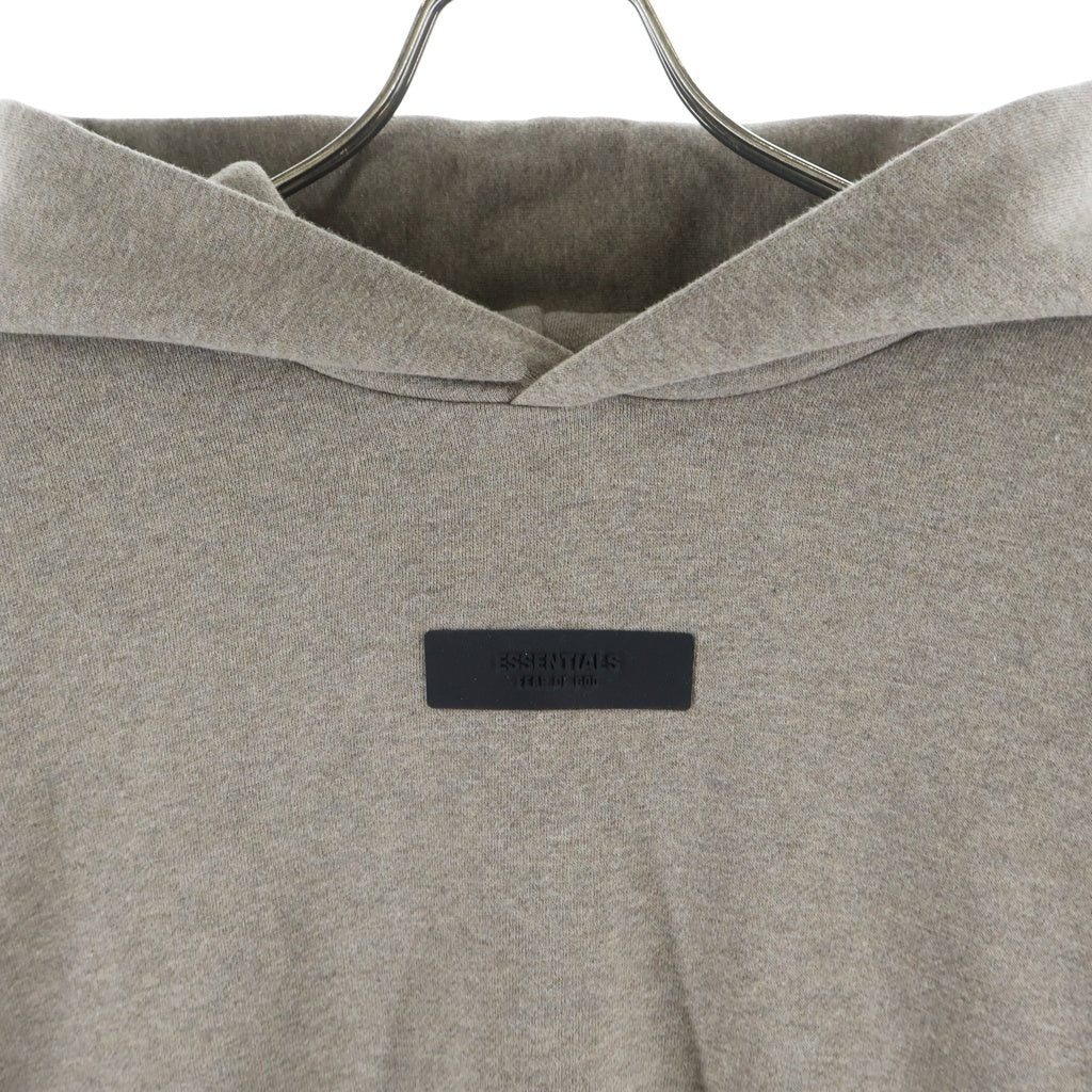 FEAR OF GOD ESSENTIALS(フィアオブゴッド エッセンシャルズ) Rubber Logo Pullover Hoodie ラバーロゴプルオーバーフーディー スウェットパーカー ブラウン