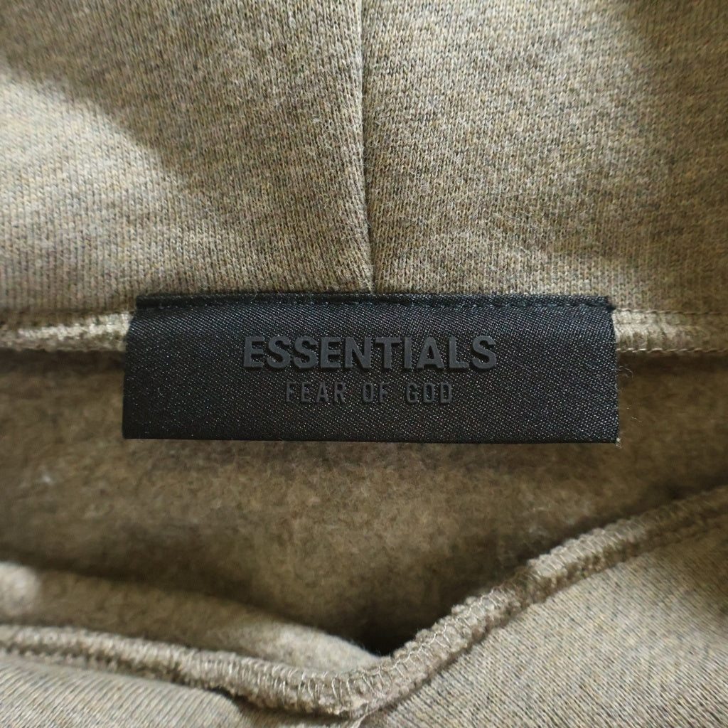 FEAR OF GOD ESSENTIALS(フィアオブゴッド エッセンシャルズ) Rubber Logo Pullover Hoodie ラバーロゴプルオーバーフーディー スウェットパーカー ブラウン