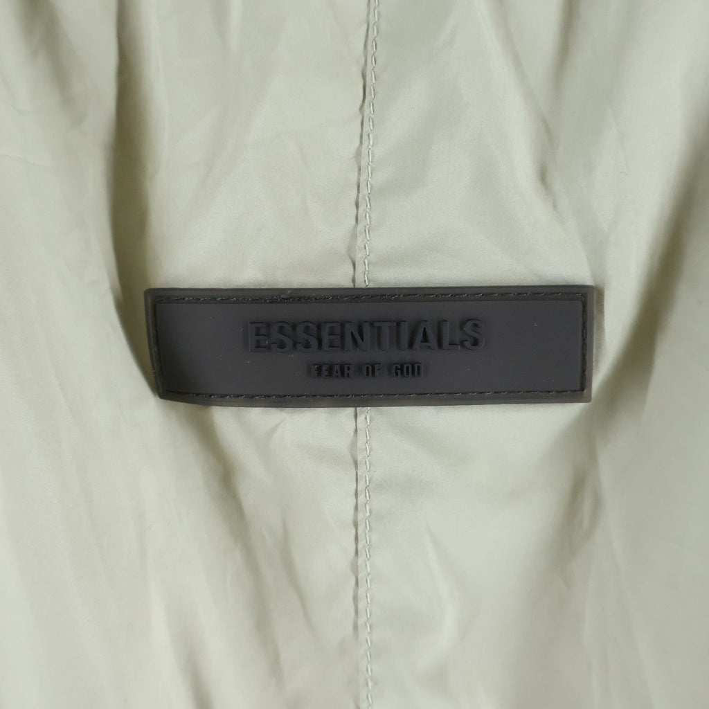 FEAR OF GOD ESSENTIALS(フィアオブゴッド エッセンシャルズ) Rubber Logo Nylon Cargo Pants ラバーロゴナイロンカーゴパンツ 中綿フラップポケットカーゴパンツ ライトグリーン