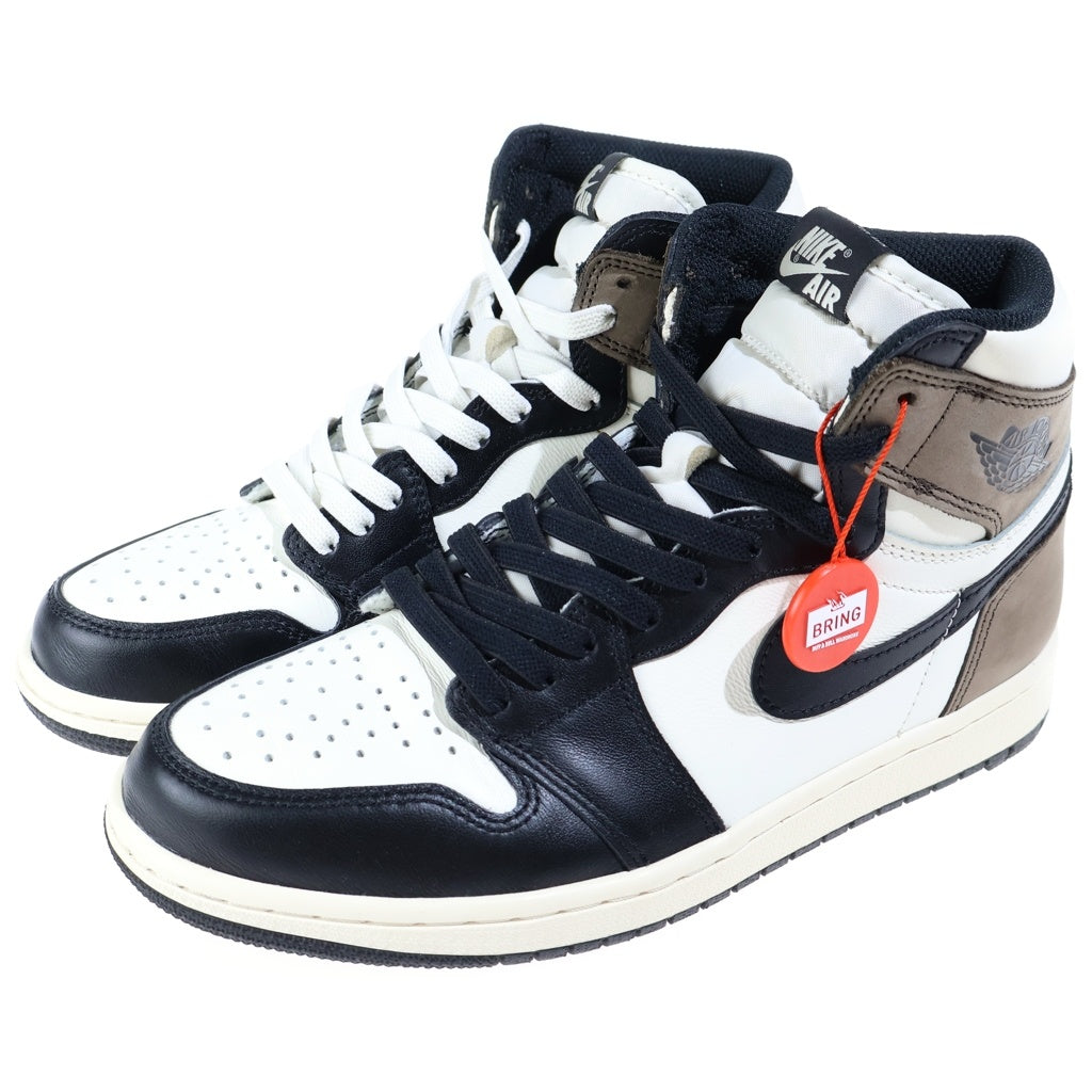 NIKE(ナイキ) AIR JORDAN 1 HIGH OG SAIL/DARK MOCHA/BLACK エアジョーダン1ハイセイルダークモカ 555088-105 US8/26cm ブラック/ブラウン
