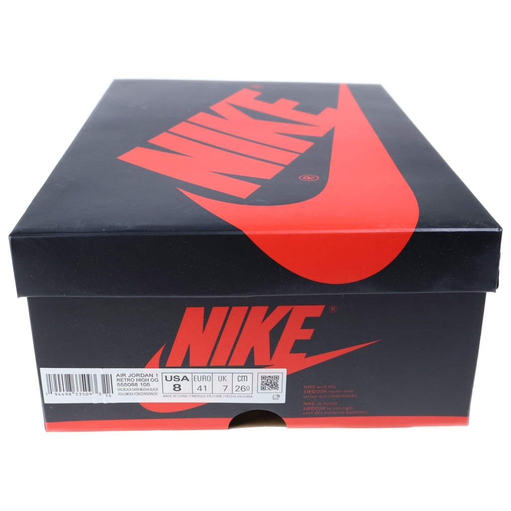NIKE(ナイキ) AIR JORDAN 1 HIGH OG SAIL/DARK MOCHA/BLACK エアジョーダン1ハイセイルダークモカ 555088-105 US8/26cm ブラック/ブラウン