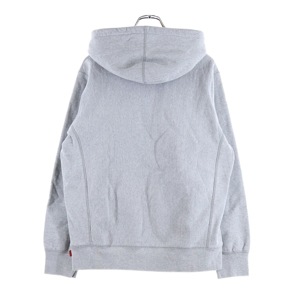 SUPREME(シュプリーム) 19AW Bandana Box Logo Hooded Sweatshirts バンダナボックスロゴフーデットスウェットシャツ ロゴ刺繍プルオーバーパーカー グレー