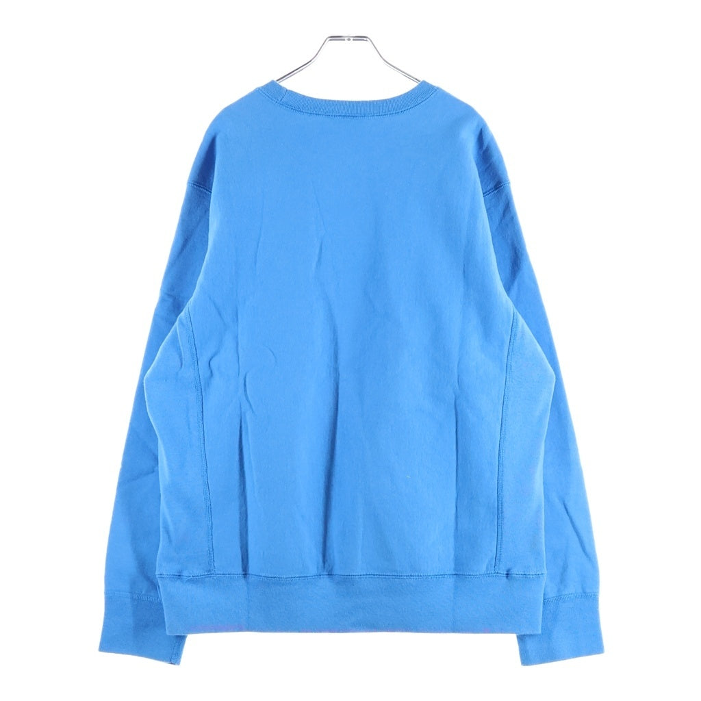 SUPREME(シュプリーム) 18AW Box Logo Crewneck Sweatshirts ボックスロゴクルーネックスウェットシャツ ロゴ刺繍スウェットトレーナー ブルー