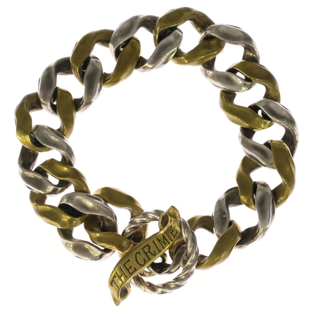 Argent Gleam(アージェントグリーム) ×CRIME Mighty Bracelet ×クライミー マイティブレスレット SV925 ブラス チェーンブレスレット シルバー/ブラス