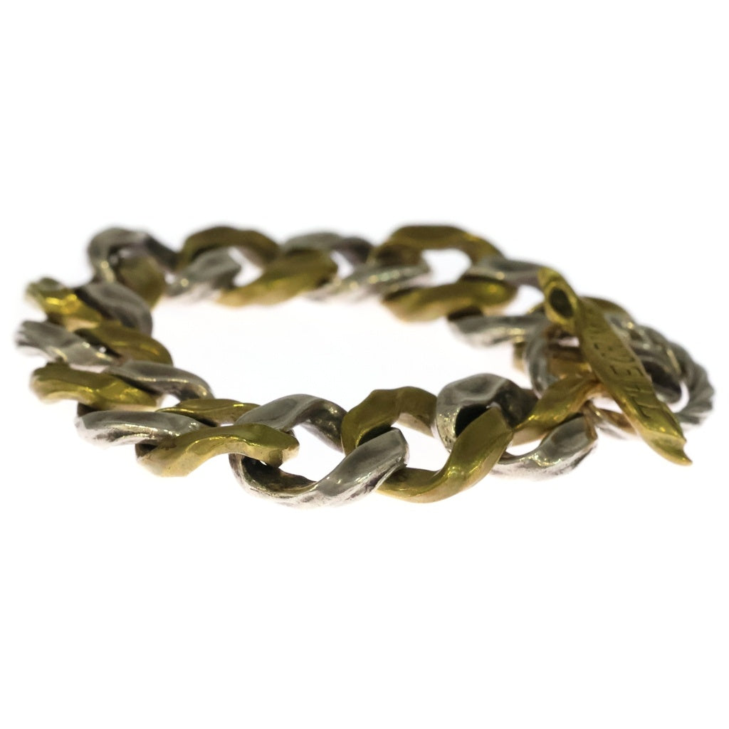 Argent Gleam(アージェントグリーム) ×CRIME Mighty Bracelet ×クライミー マイティブレスレット SV925 ブラス チェーンブレスレット シルバー/ブラス