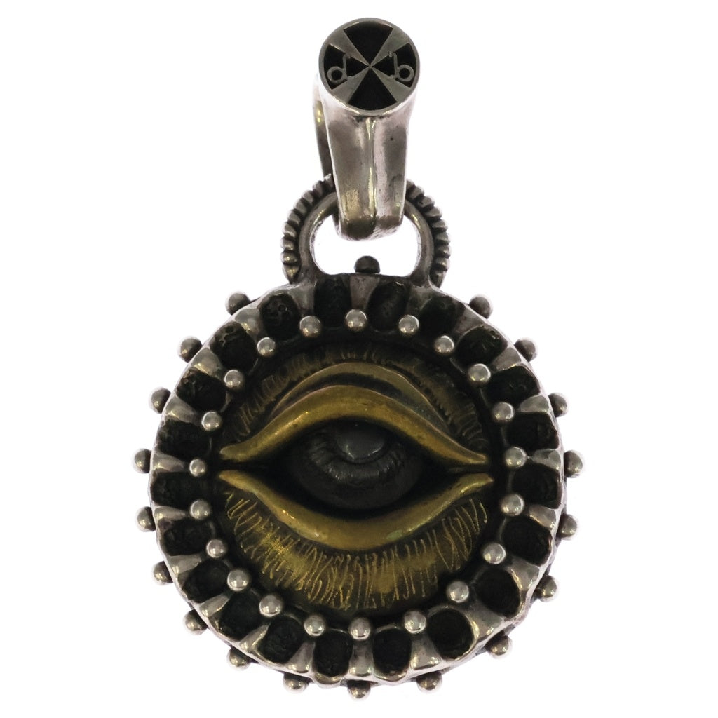 DEAF BREED(デフ ブリード) T-101 Open Your Eye Pendant Top オープンユアアイ ペンダントトップ SV925 アイモチーフサークルペンダントトップ シルバー/ブラス