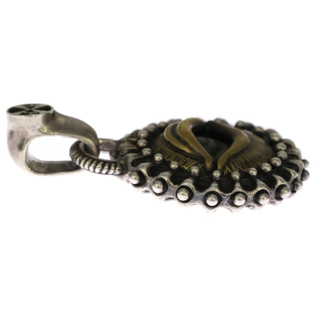 DEAF BREED(デフ ブリード) T-101 Open Your Eye Pendant Top オープンユアアイ ペンダントトップ SV925 アイモチーフサークルペンダントトップ シルバー/ブラス
