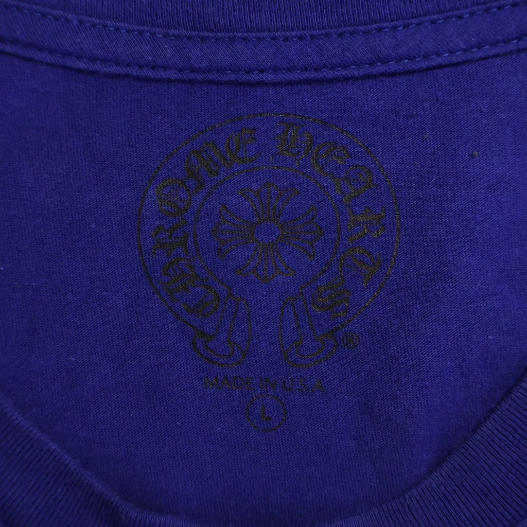 CHROME HEARTS(クロムハーツ) Star Print L/S Tee スタープリントロングスリーブTシャツ ロゴプリントクルーネック長袖Tシャツ ブルー