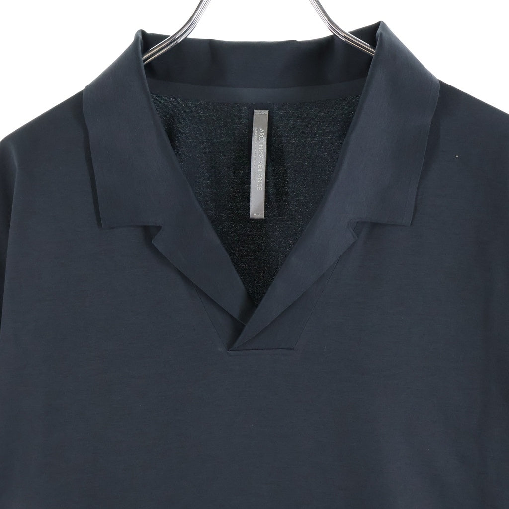 ARC'TERYX(アークテリクス) VEILANCE Metron SS Polo Shirts ヴェイランス メトロンショートスリーブポロシャツ シームレス半袖ポロシャツ X00000772001 ブラック