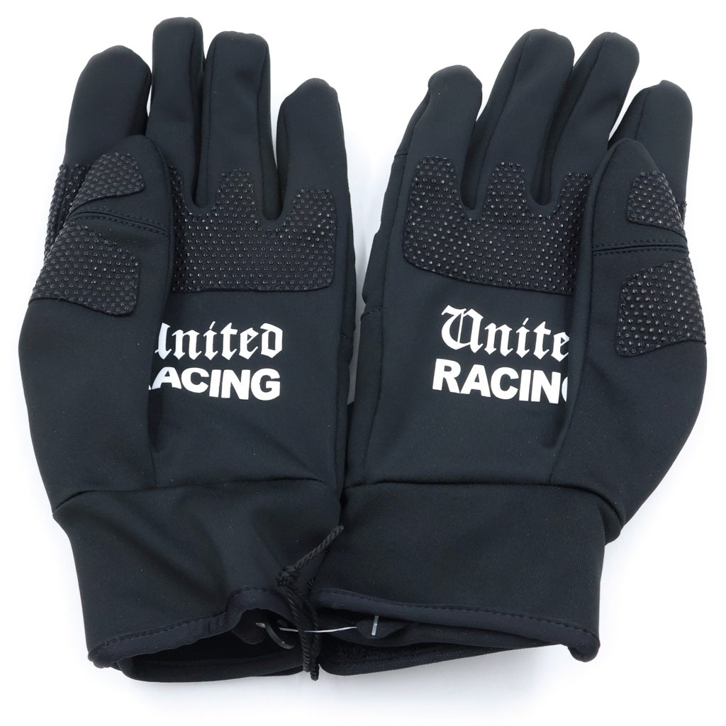 Y-3(ワイスリー) ×Neighborhood NBHD GLOVES NBHDグローブス ロゴプリントエンボス加工レーシンググローブ 手袋 JX0052 ブラック