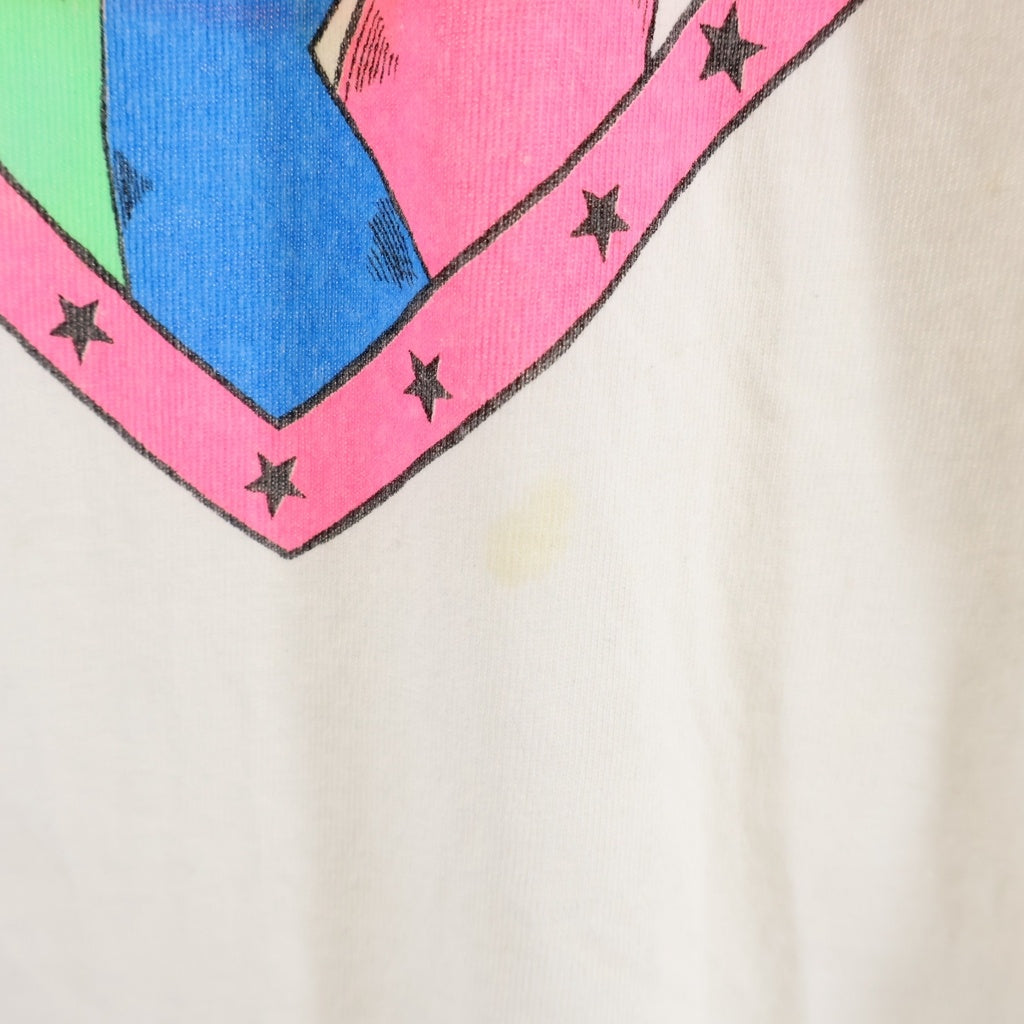SAINT MICHAEL(セントマイケル) 24SS PINK HEART LS TEE フロントハートプリント 長袖Tシャツ カットソー ホワイト SM-YS8-0000-020