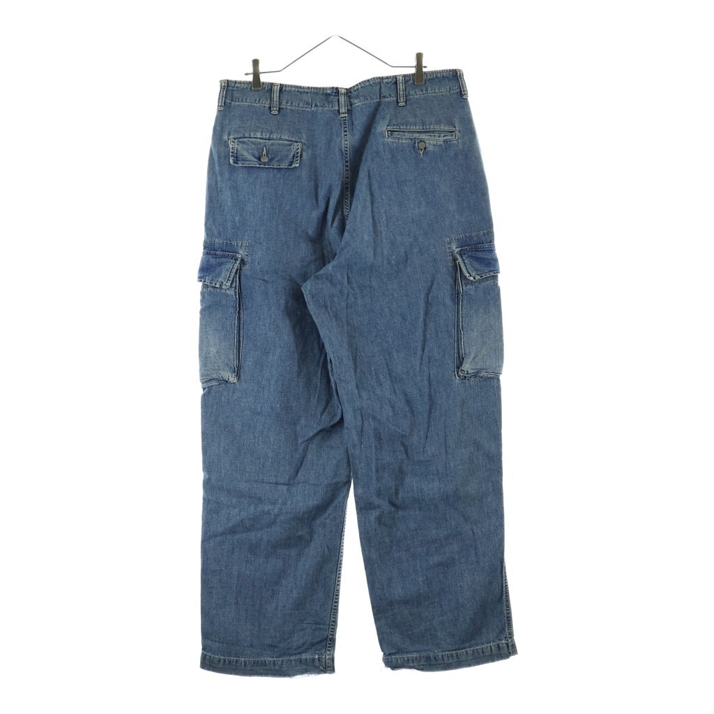 RRL(ダブルアールエル) ボタンフライ デニム カーゴ パンツ インディゴ
