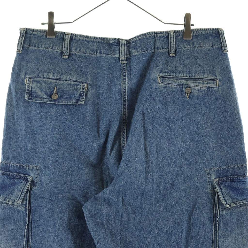 RRL(ダブルアールエル) ボタンフライ デニム カーゴ パンツ インディゴ