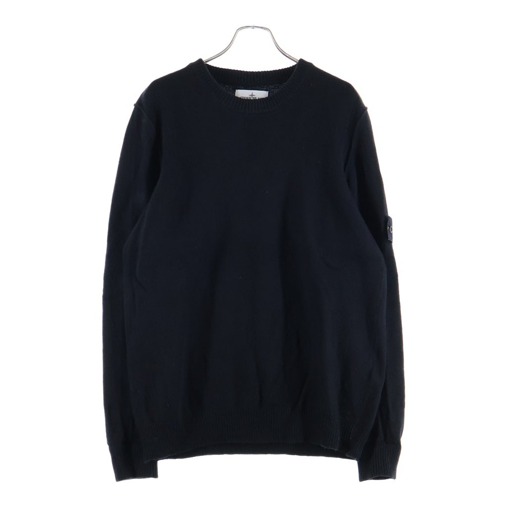 STONE ISLAND(ストーンアイランド) ロゴワッペンデザイン クルーネック ニット セーター ブラック 7915508A3