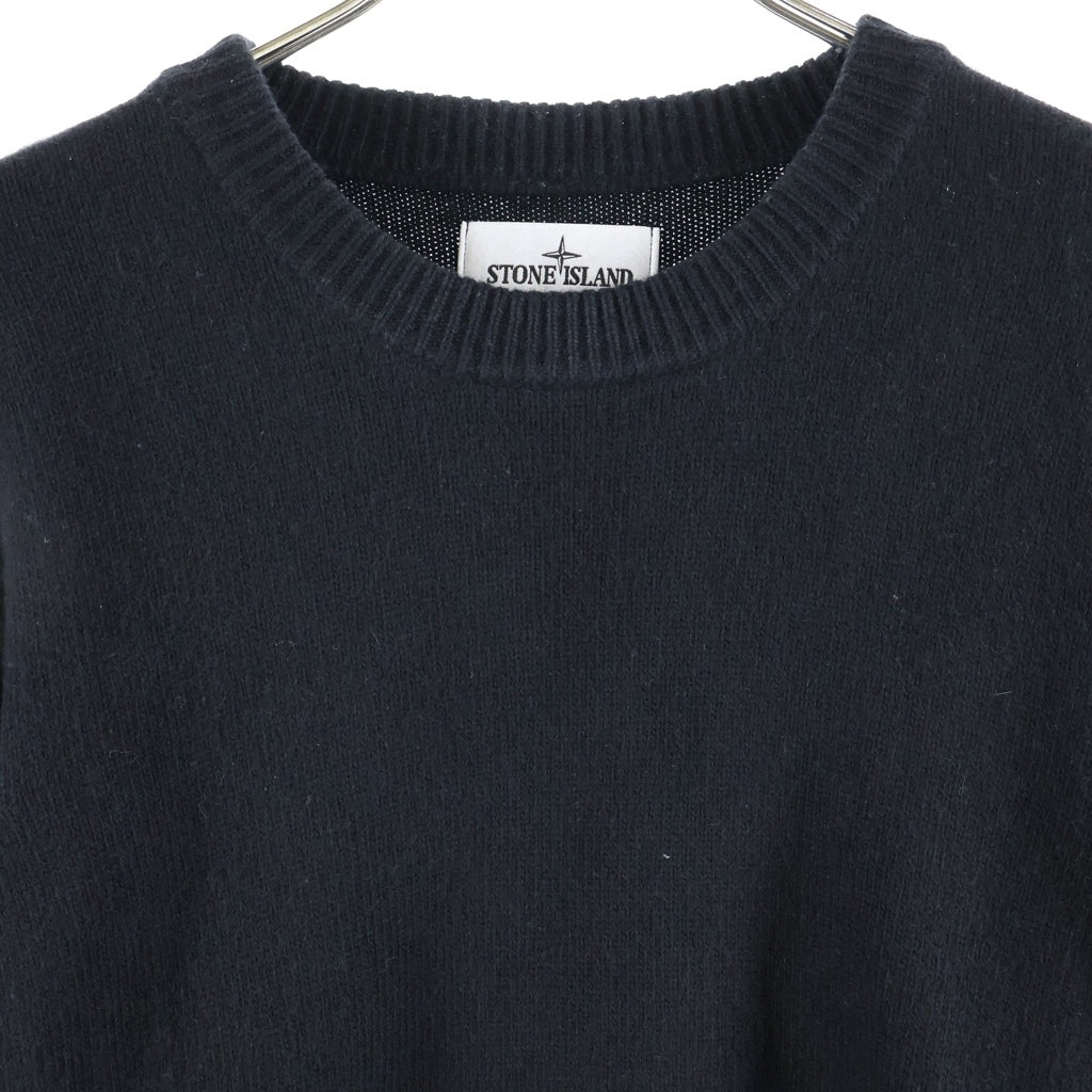 STONE ISLAND(ストーンアイランド) ロゴワッペンデザイン クルーネック ニット セーター ブラック 7915508A3