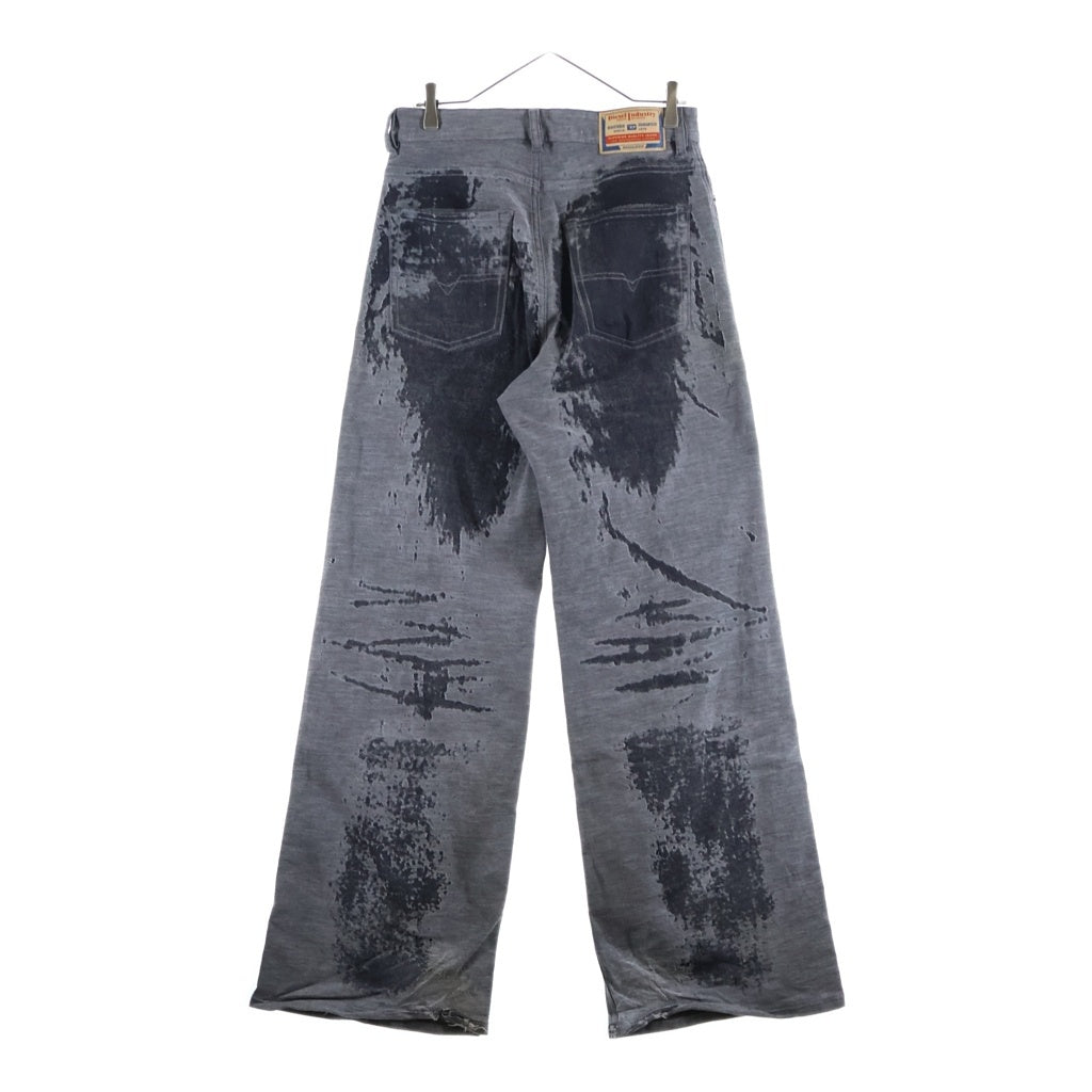 DIESEL(ディーゼル) JP 1996 D-SIRE Jeans ロークロッチローウエストデニム ボタンフライバギーデニムパンツ 09Q56 グレー