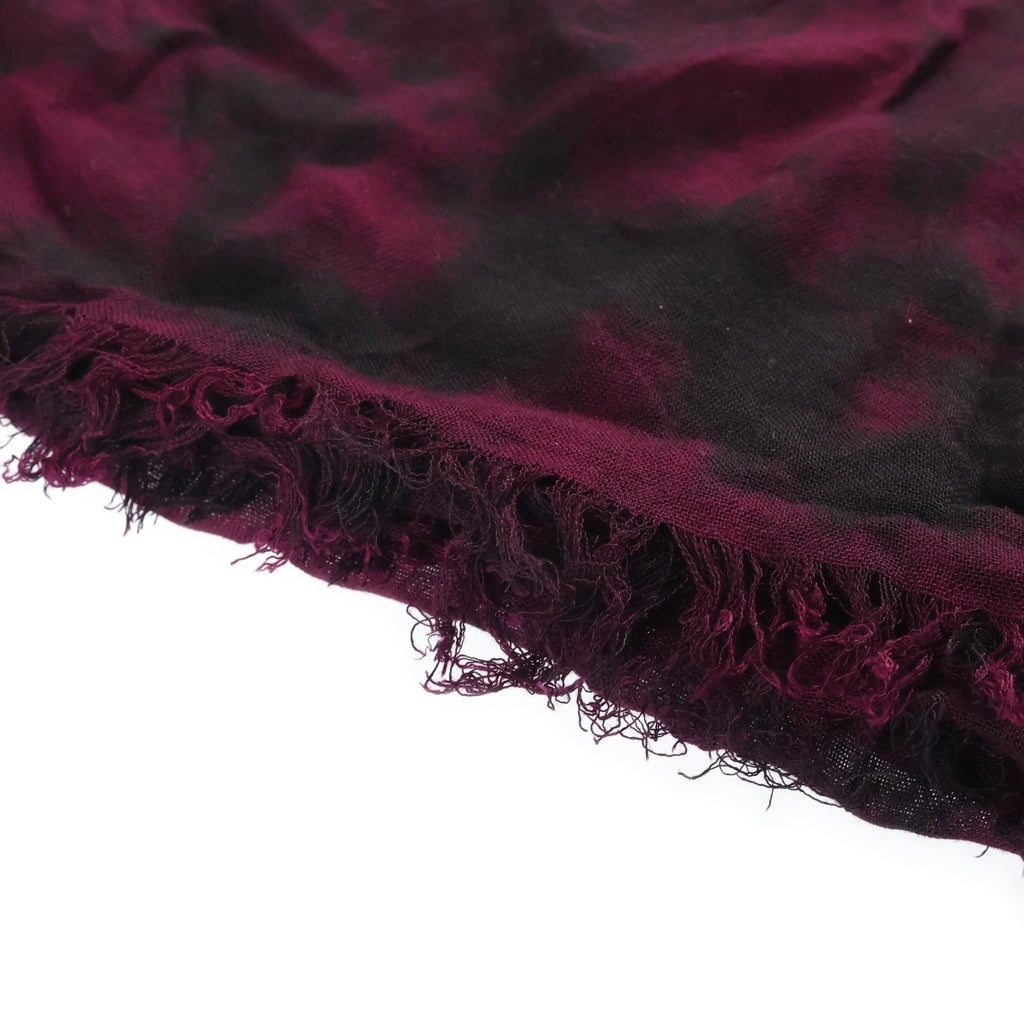 KMRii(ケムリ) Tie Dye Square Stole 05 タイダイスクエアストール タッセル装飾レーヨンストール レッド/ブラック