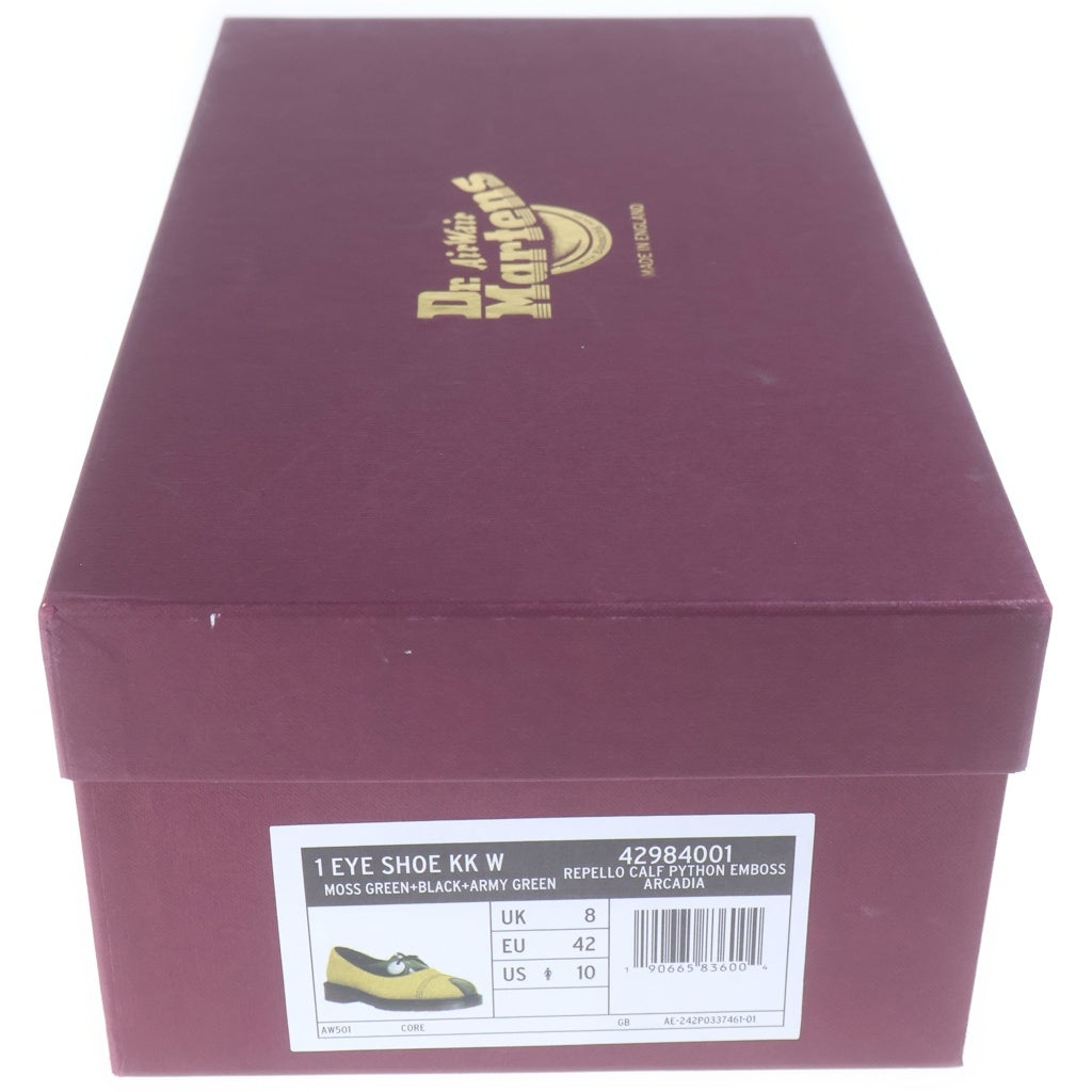 KIKO KOSTADINOV(キココスタディノフ) ×Dr Martens Toe Box Shoe ×ドクターマーチン トゥーボックスシュー パイソンエンボスローカットレザーシューズ 42984001 イエロー