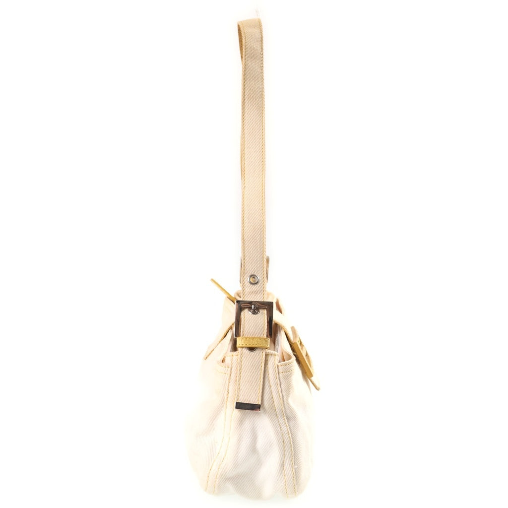 FENDI(フェンディ) パイソン柄 マンマバケット ハンドバッグ ショルダーバッグ イエロー/ベージュ レディース