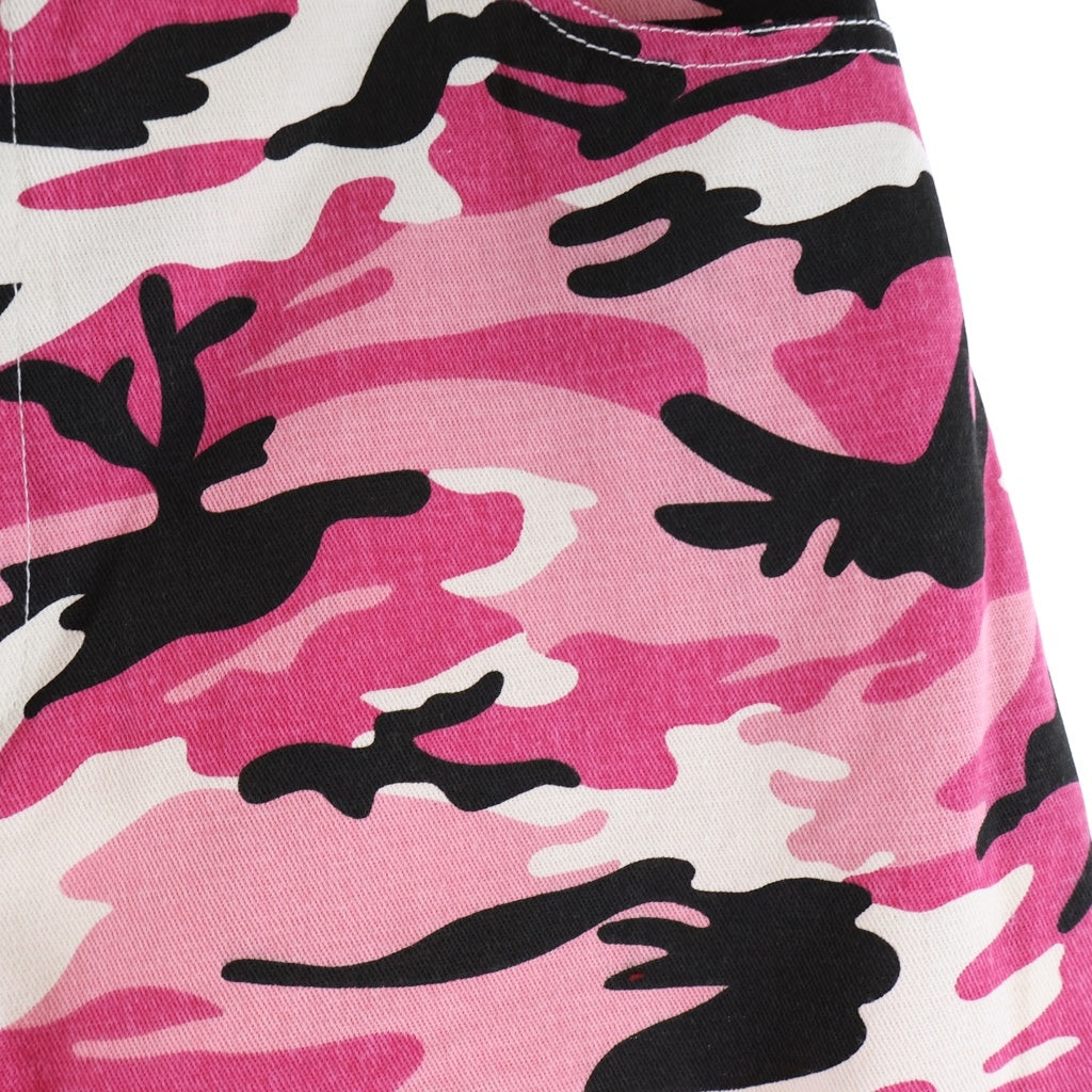 NO BRAND(ノーブランド) NIK KOSMAS ニックコスマス Wide Camo Pants ワイドカモパンツ 迷彩総柄コットンパンツ ピンク