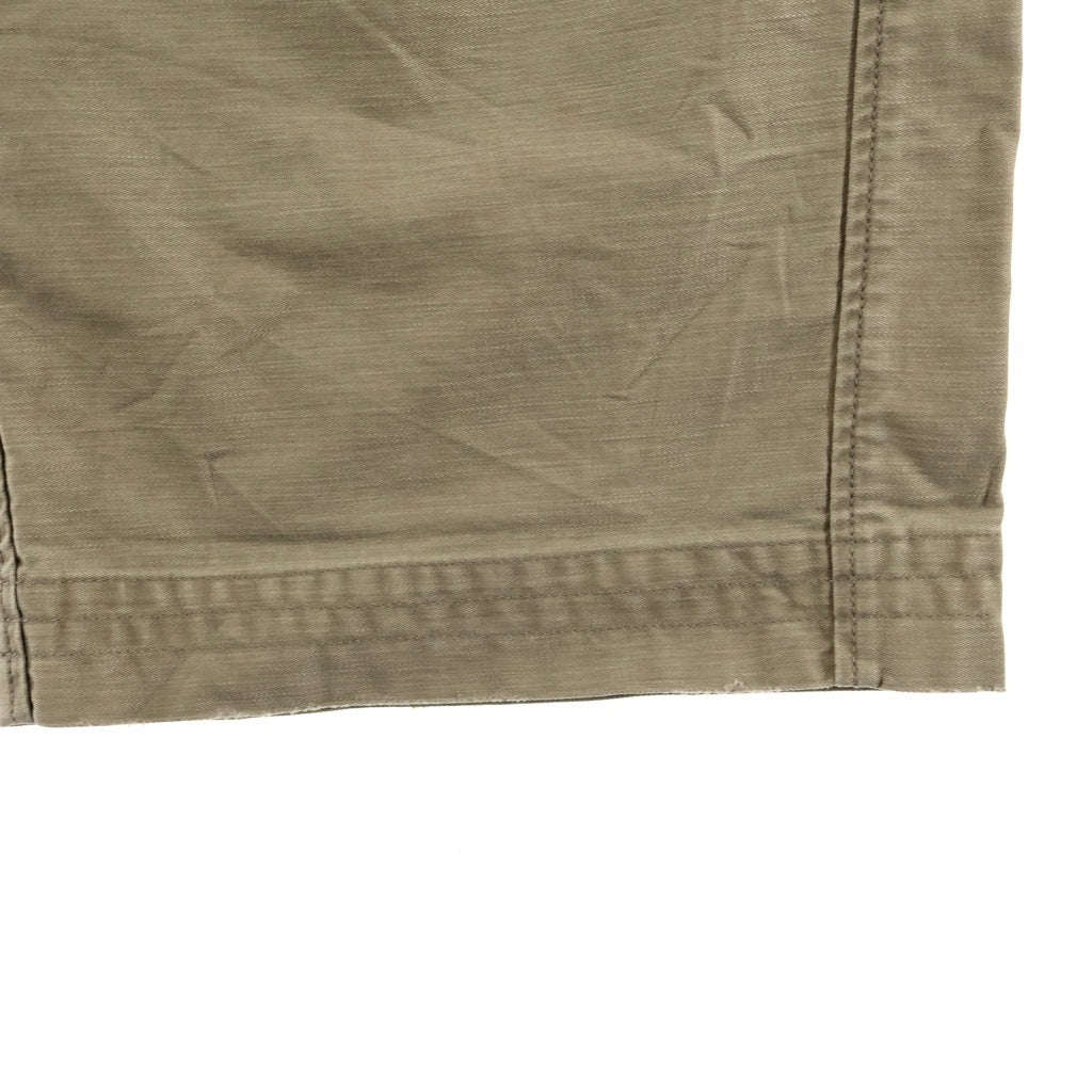 JIAN YE(ジェン イェ) 25AW 鬼PANTS ダメージ加工ファスナーディティールコットンパンツ ベージュ JI-25AW-PT03-2