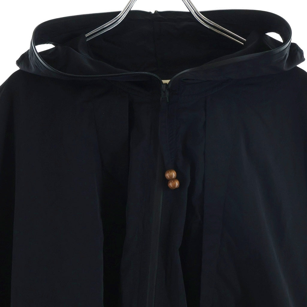 JIAN YE(ジェン イェ) 25SS SOLDIER KAPPA ソルジャーカッパ オーバーサイズナイロンアノラックジャケット ポンチョ JI-25SS-BZ02 ブラック