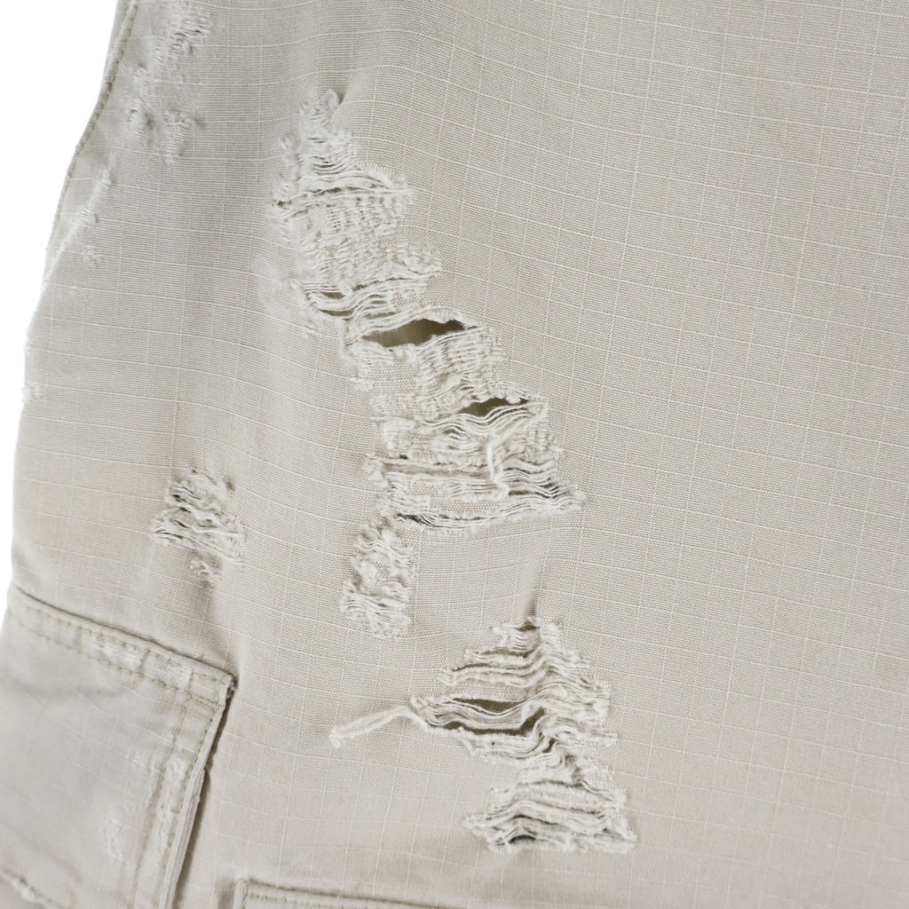 BALENCIAGA(バレンシアガ) 23AW Large Cargo Pants ラージカーゴパンツ ダメージ加工マルチポケットギミックパンツ ベージュ 773255 TKP27