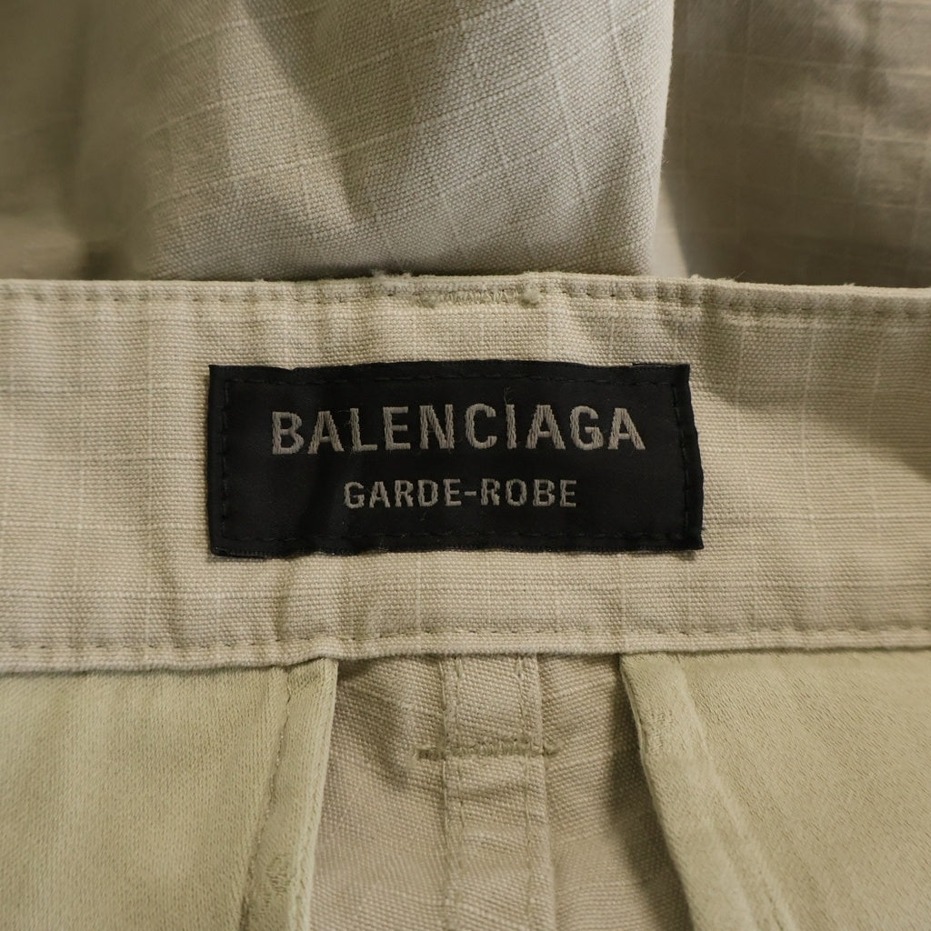 BALENCIAGA(バレンシアガ) 23AW Large Cargo Pants ラージカーゴパンツ ダメージ加工マルチポケットギミックパンツ ベージュ 773255 TKP27