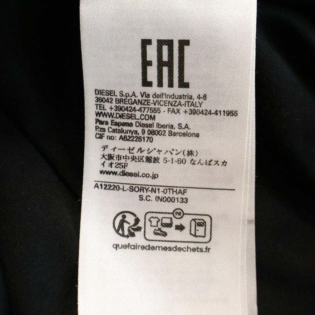DIESEL(ディーゼル) L-SORY-N1 Leather Suit Jacket レザースーツジャケット ジップアップシープレザーシングルジャケット レディース ブラック A122200THAF