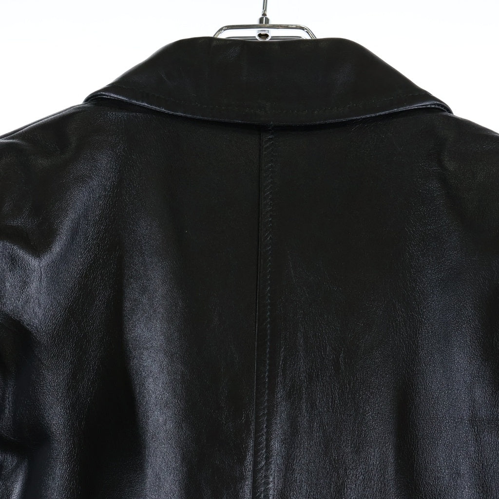 DIESEL(ディーゼル) L-ORY Leather And Denim Coat レザーアンドデニムコート ドッキングロングコート レディース ブラック A140100LIBI
