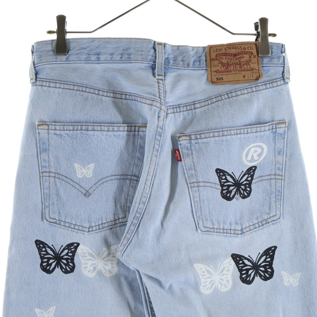 Levi's(リーバイス) ×About Dreams Butterfly Denim バタフライプリント ボタンフライ リメイク デニムパンツ インディゴ